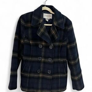 Chadwicks Women's Plaid Pea Coat